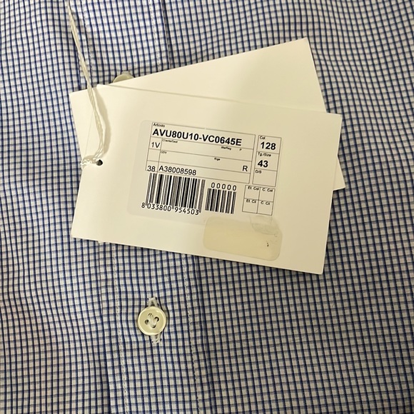 [Valentino] mens checkered button down - Picture 3 of 6